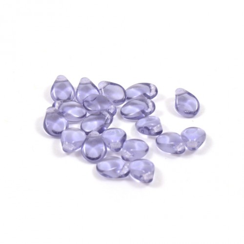 Pip 5x7mm glass beads violet transparent*( pack of 12)